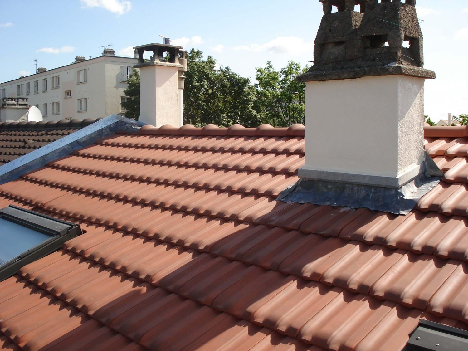 Chantier de couverture dans l'Essonne